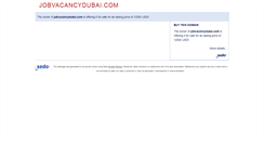 Desktop Screenshot of jobvacancydubai.com